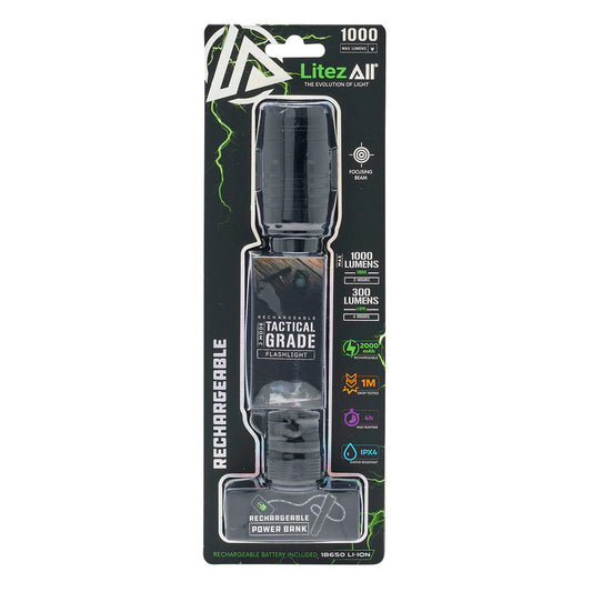 1000 Lumen wiederaufladbare taktische Taschenlampe