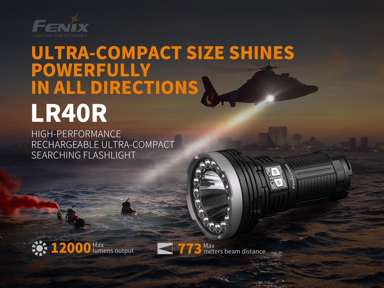 LR40R 12.000 Lumen Taschenlampe