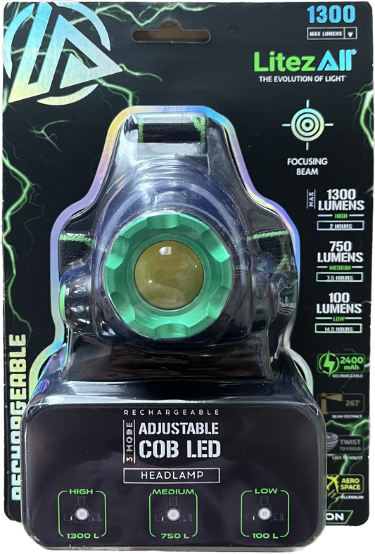 Aufladbarer 1300-Lumen-Scheinwerfer
