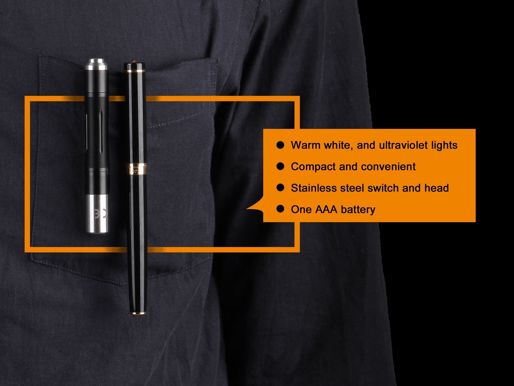 LD02 V2.0 LED Penlight mit UV-Beleuchtung