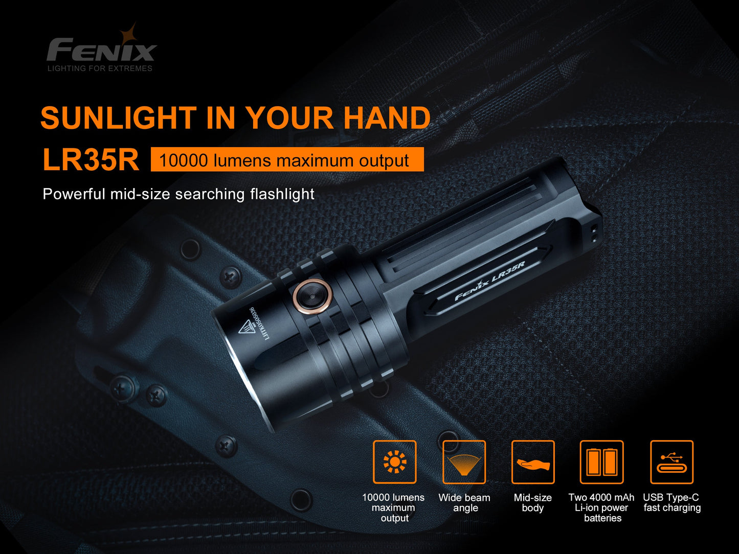 LR35R 10.000 Lumen Taschenlampe