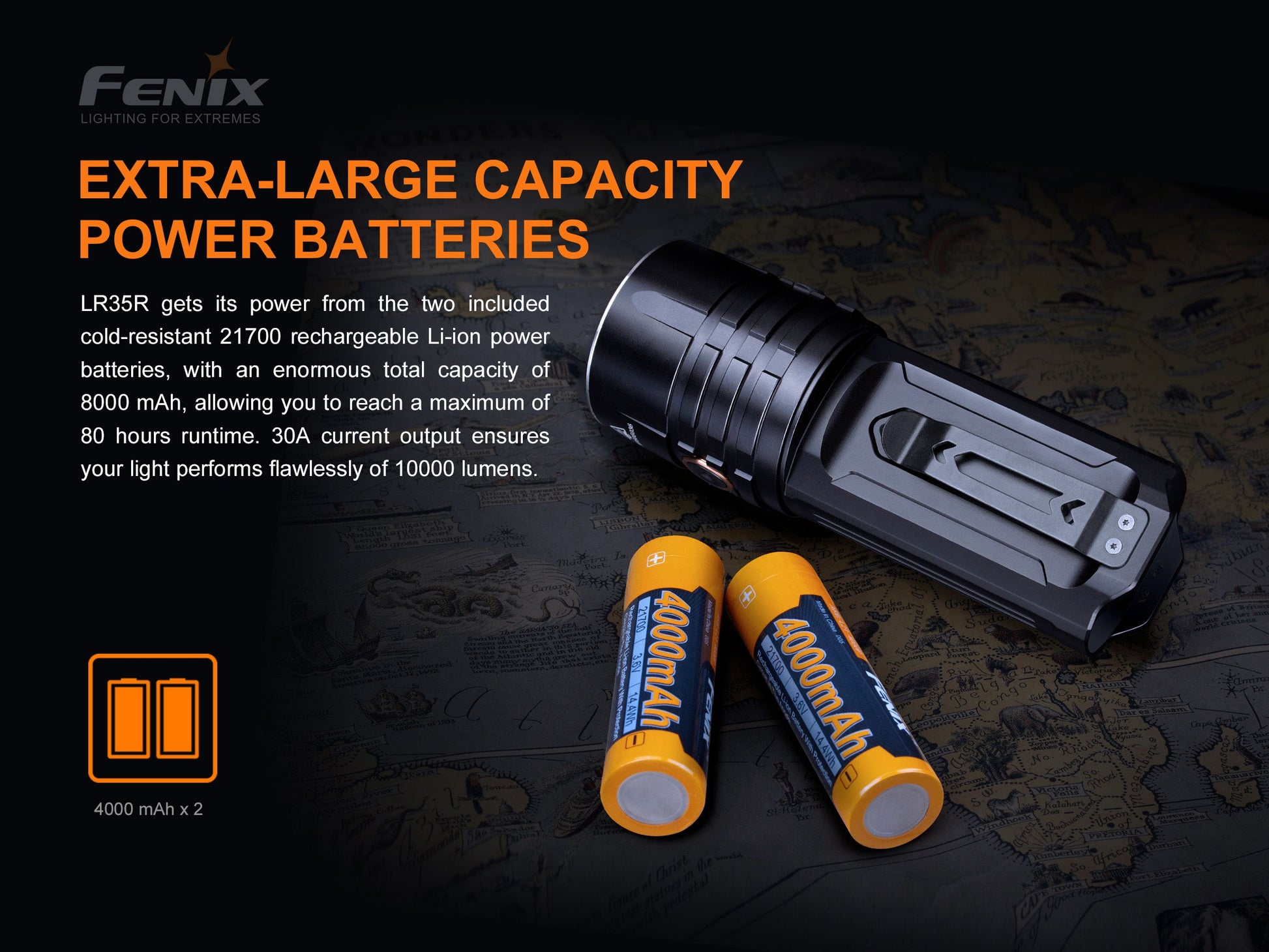 LR35R 10.000 Lumen Taschenlampe