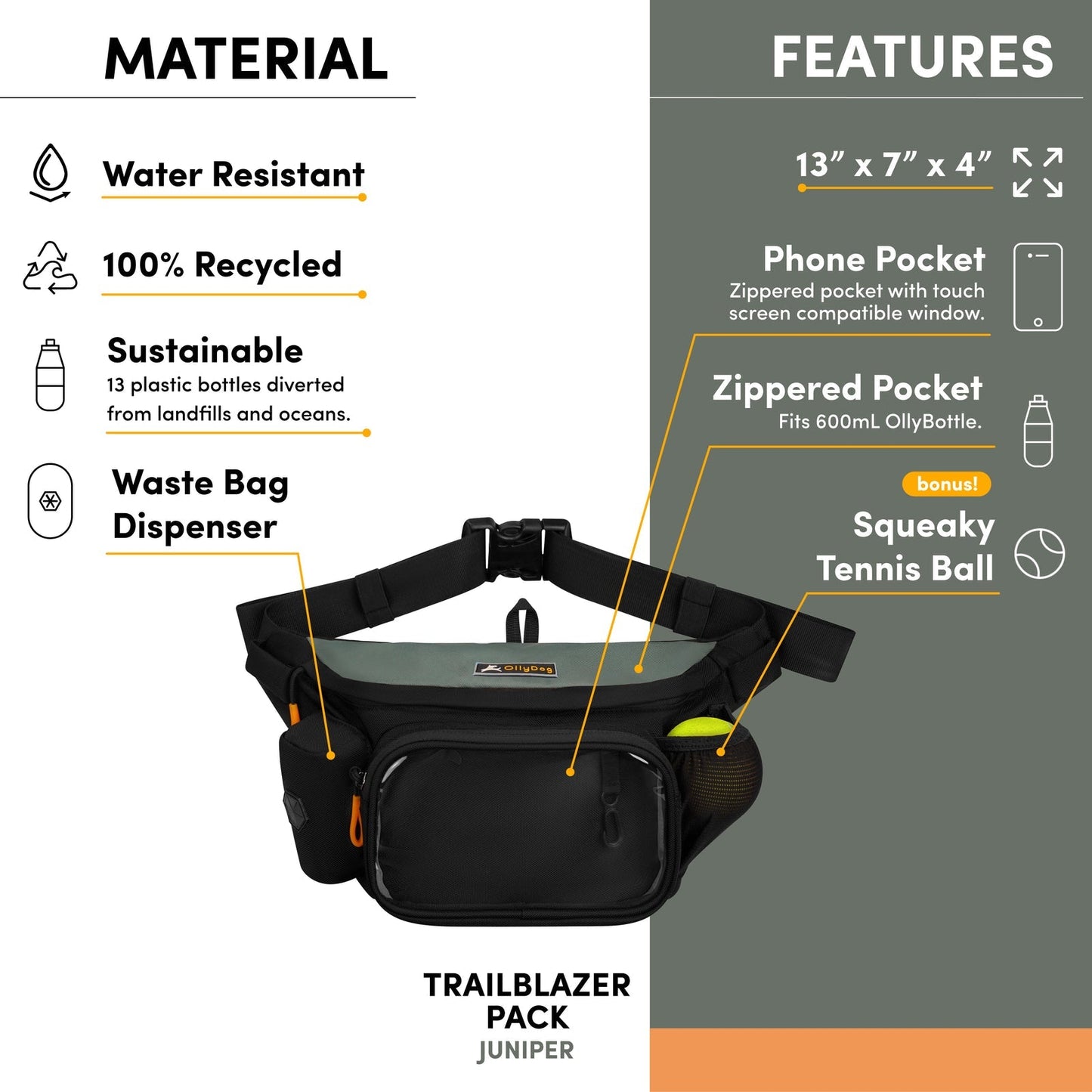 Trailblazer Packung mit Bouncy Ball | Adventure Waist Packung