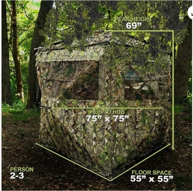 Ghilliemonster Leafy Pop-Up Jagd blind
